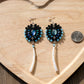 Blue Abalone with Dentalium Earrings