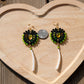 Green Abalone with Dentalium Earrings