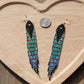 Black and Blue Fringe Earrings