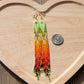 Green Sherbet Fire Fringe Earrings