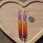 Orchid Fire Fringe Earrings