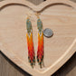 Sage Fire Fringe Earrings
