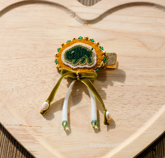 Green Buffalo Hairclip