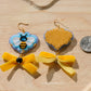 Blue Bee Earrings