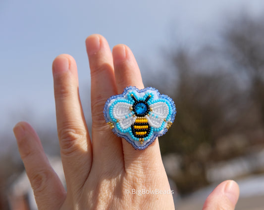Blue Bee Ring