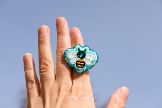 Green Bee Ring