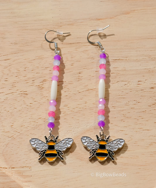 Gunter’s Tea Shop Bone and Glass Earrings