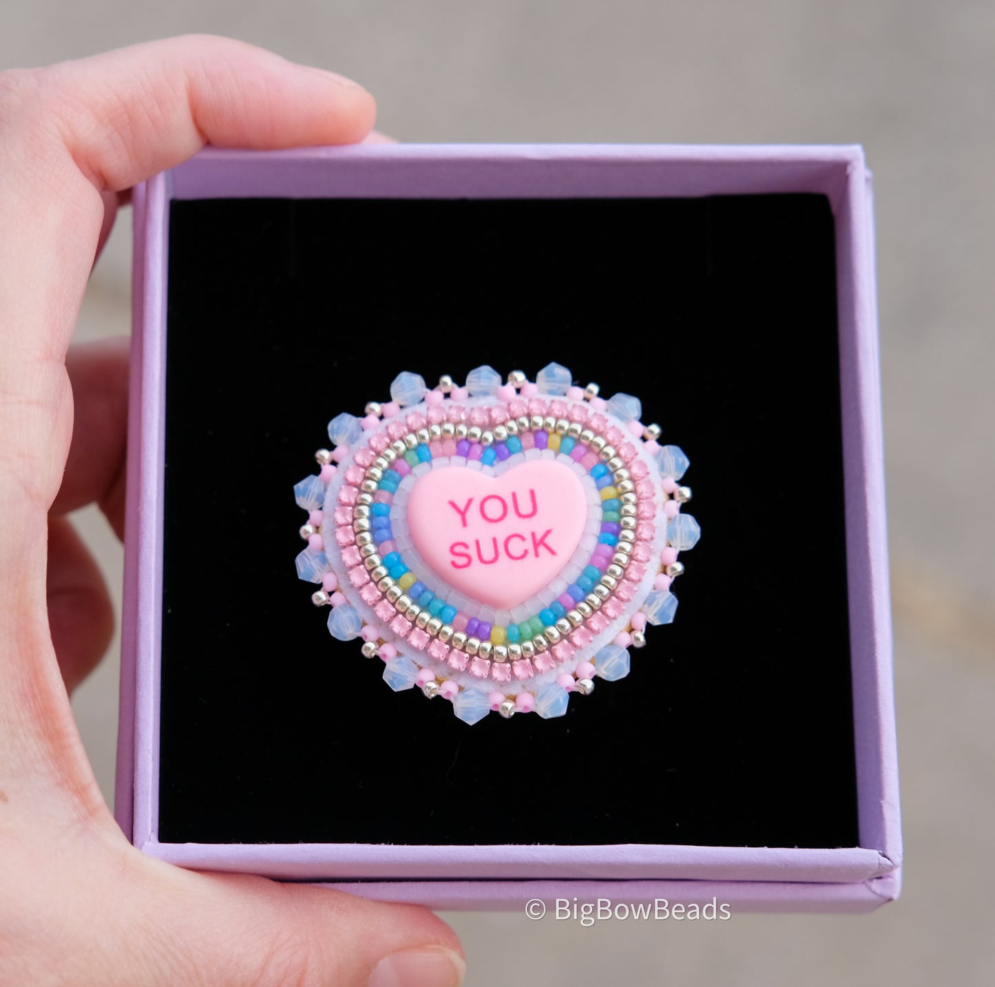 Light Pink You Suck Ring