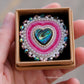 Pink Heart Abalone Ring