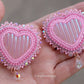 Pink Heart Earrings