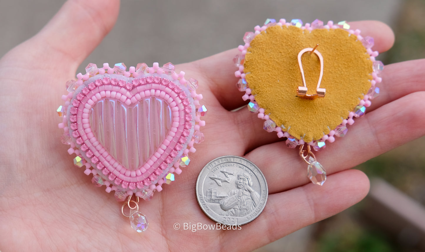Pink Heart Earrings