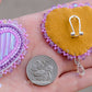Purple Heart Earrings