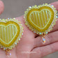 Yellow Heart Earrings
