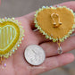 Yellow Heart Earrings