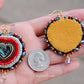 Red Heart Abalone Earrings
