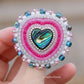 Pink Heart Abalone Ring
