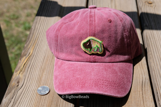 Green and Pink Buffalo Hat