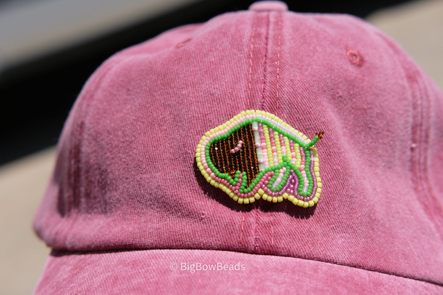 Green and Pink Buffalo Hat
