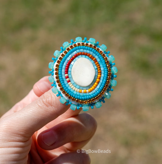 Green Teal Deer Antler Earrings