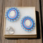 Blue Deer Antler Earrings