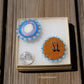 Blue Deer Antler Earrings