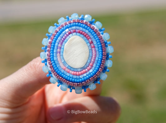 Blue Deer Antler Earrings