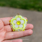 Yellow Neon Flower Earrings