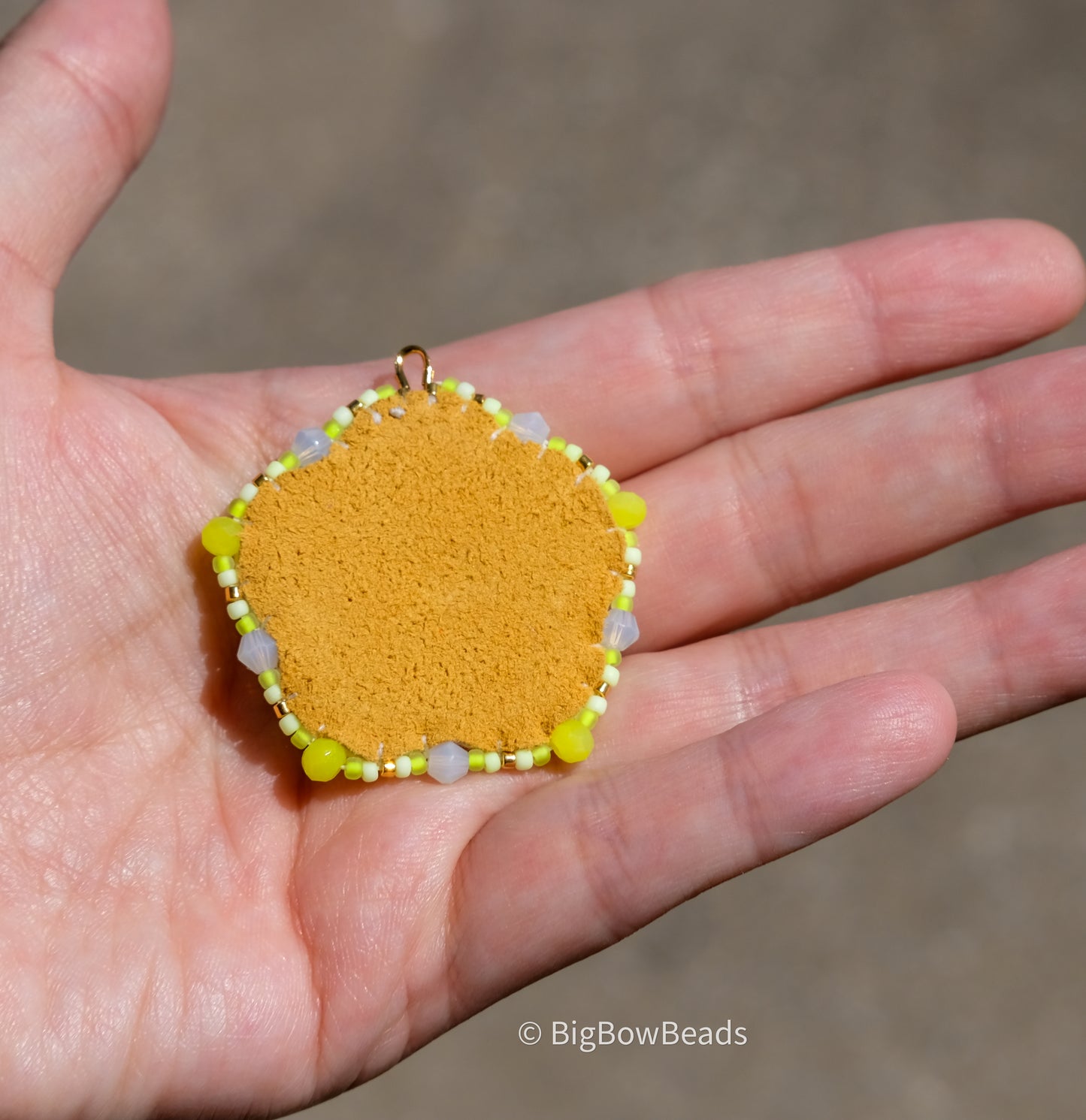 Yellow Neon Flower Earrings