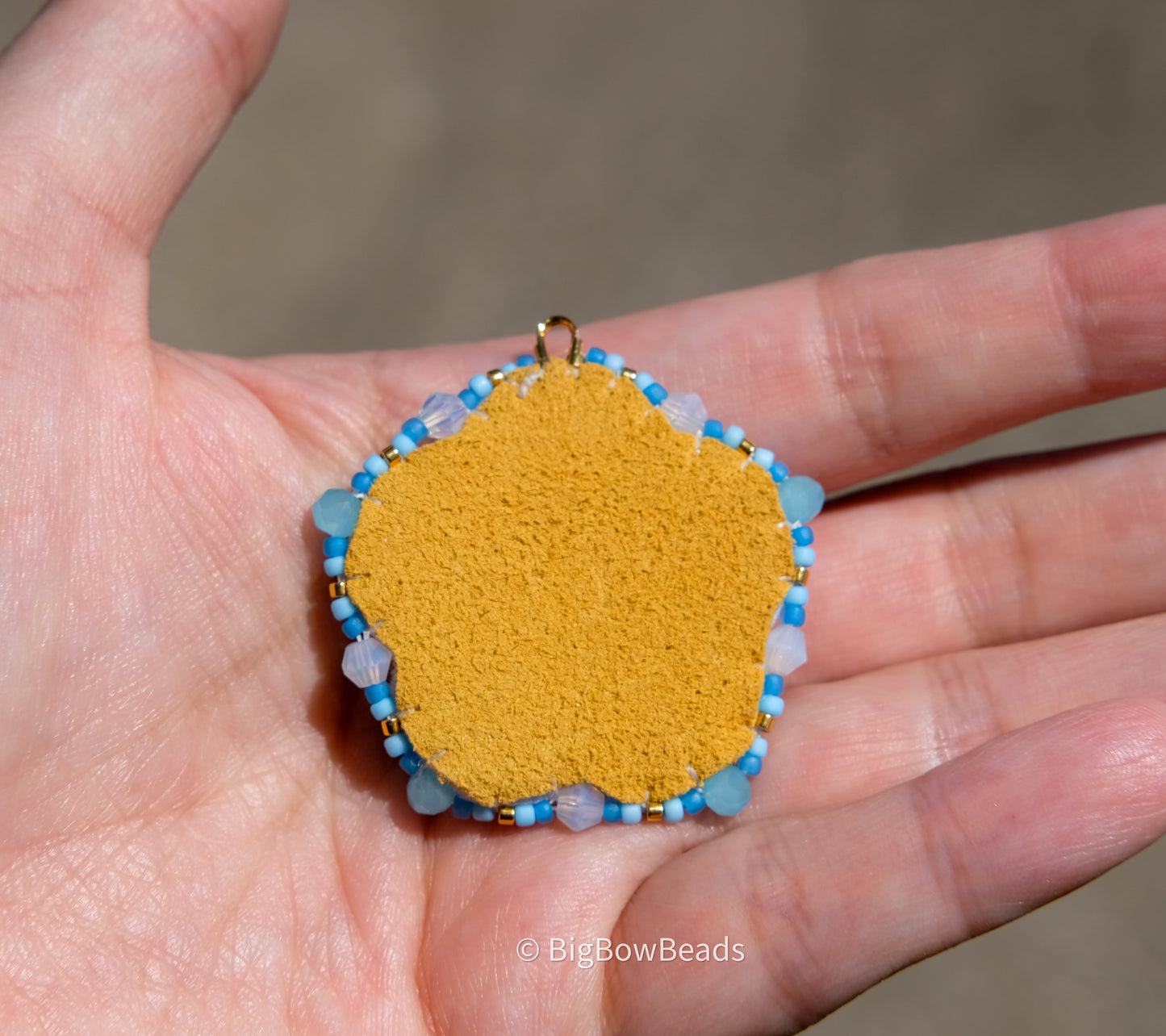 Blue Neon Flower Earrings