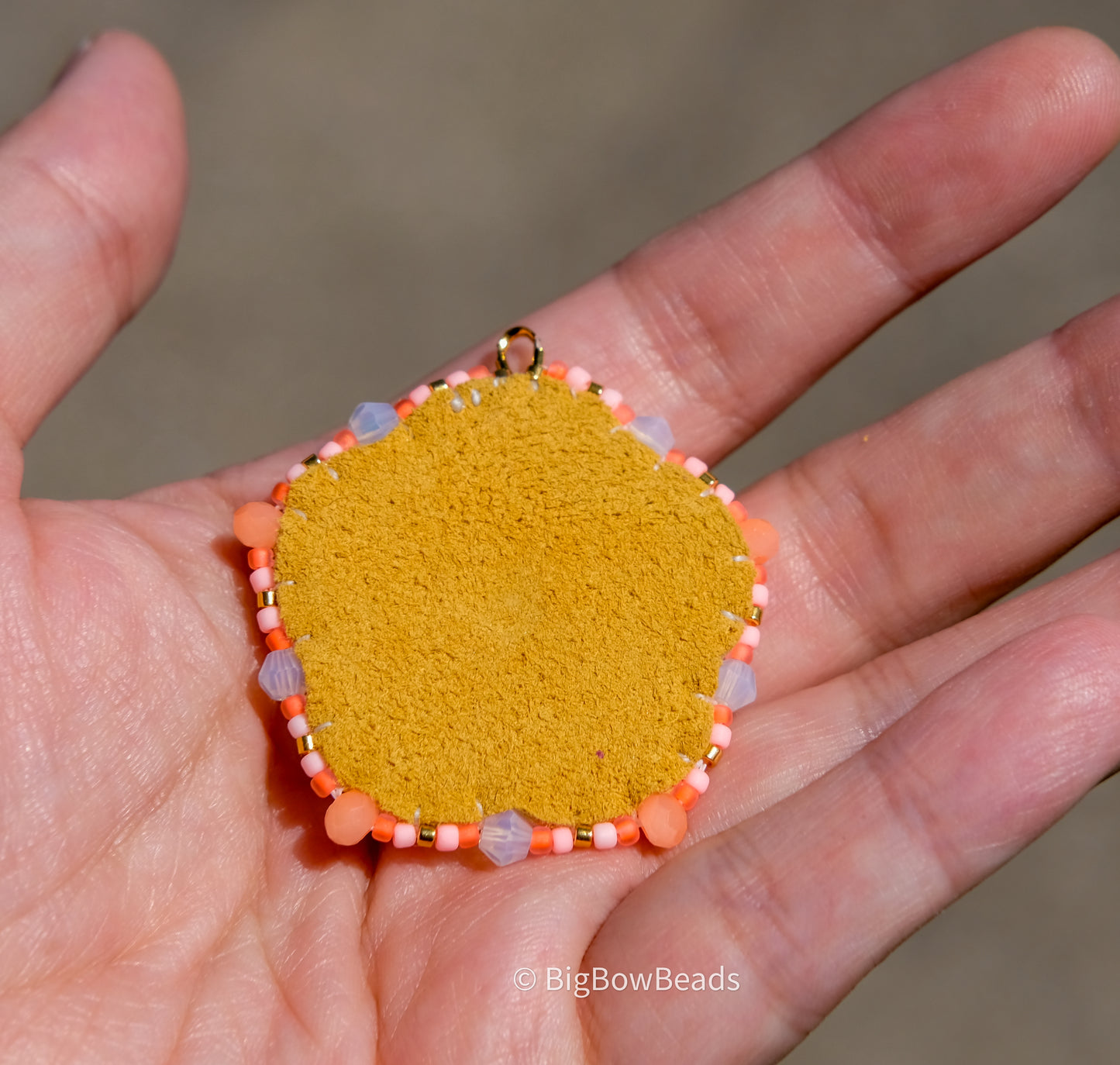 Orange Neon Flower Earrings