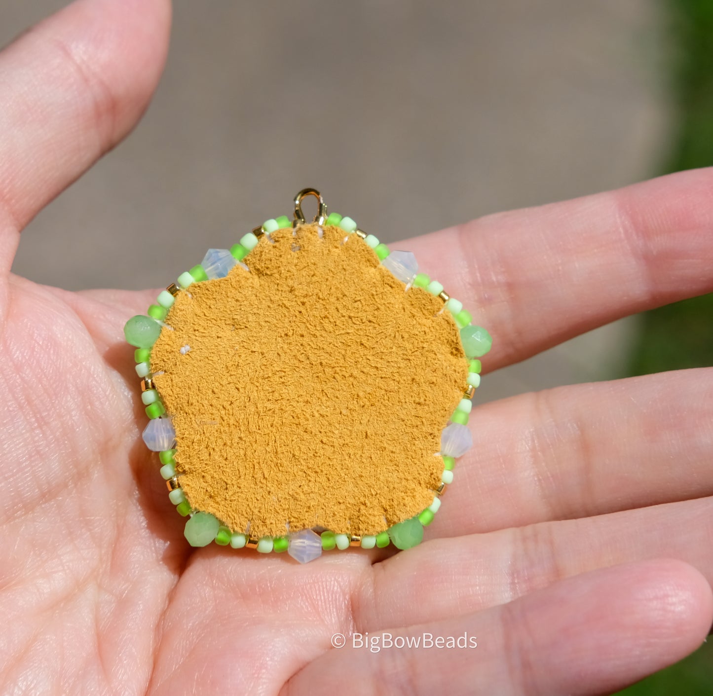 Green Neon Flower Earrings