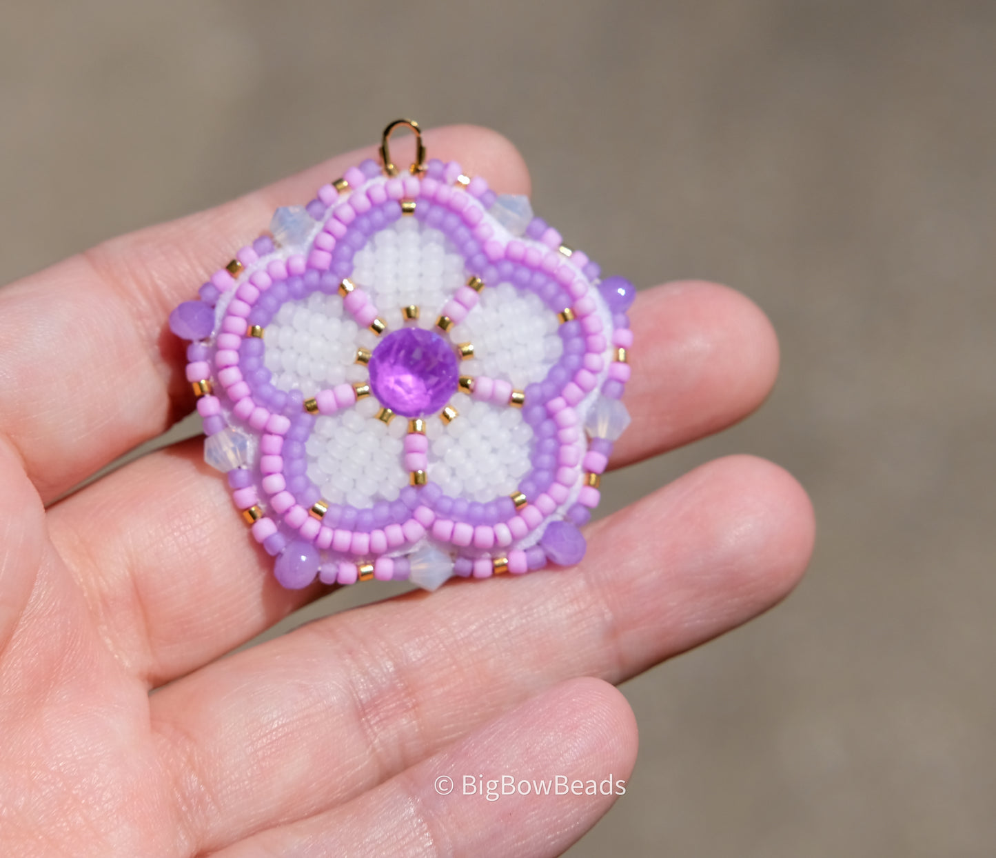 Purple Neon Flower Earrings