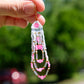 Pink Neon Flower Fringe Earrings