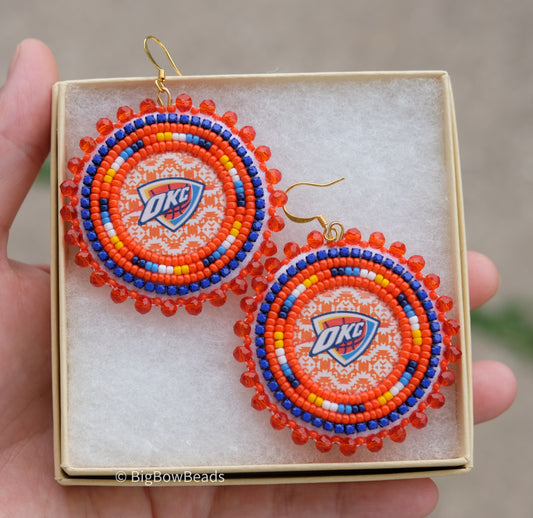 Orange Thunder Cab earrings