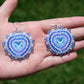Blue Mocha Heart Earrings
