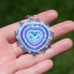 Blue Mocha Heart Earrings
