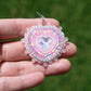 Pink Mocha Heart Earrings