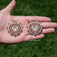 Brown Mocha Heart Earrings