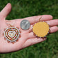 Brown Mocha Heart Earrings