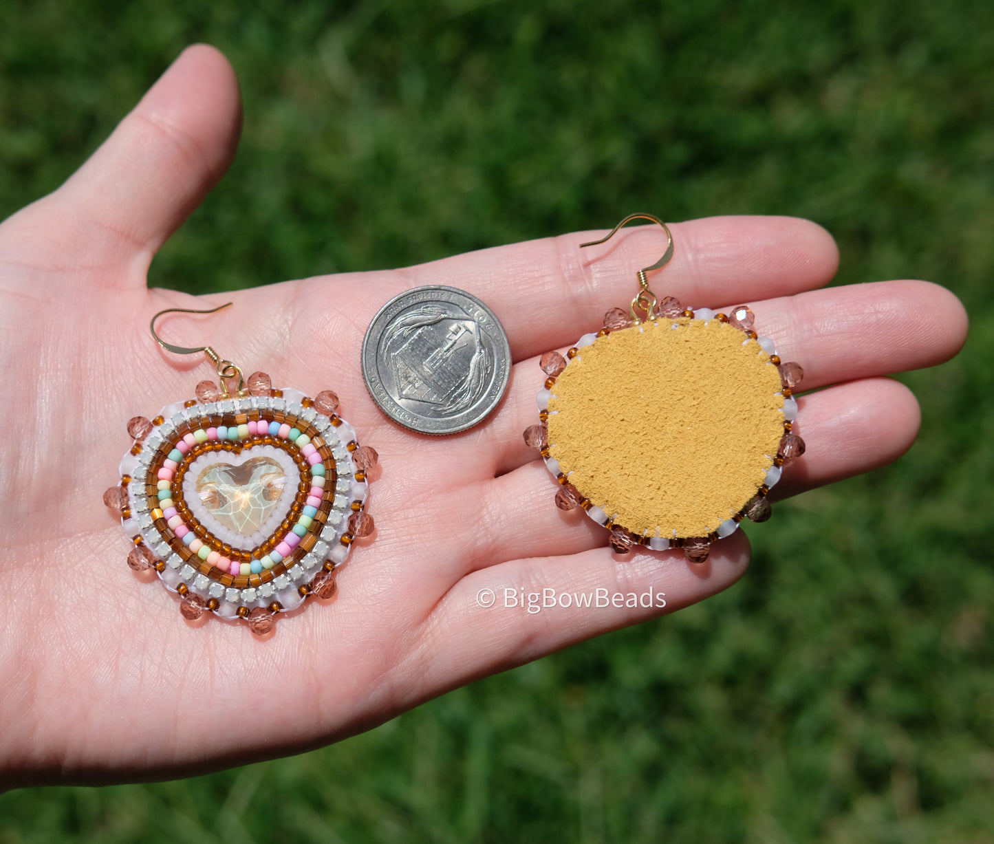 Brown Mocha Heart Earrings