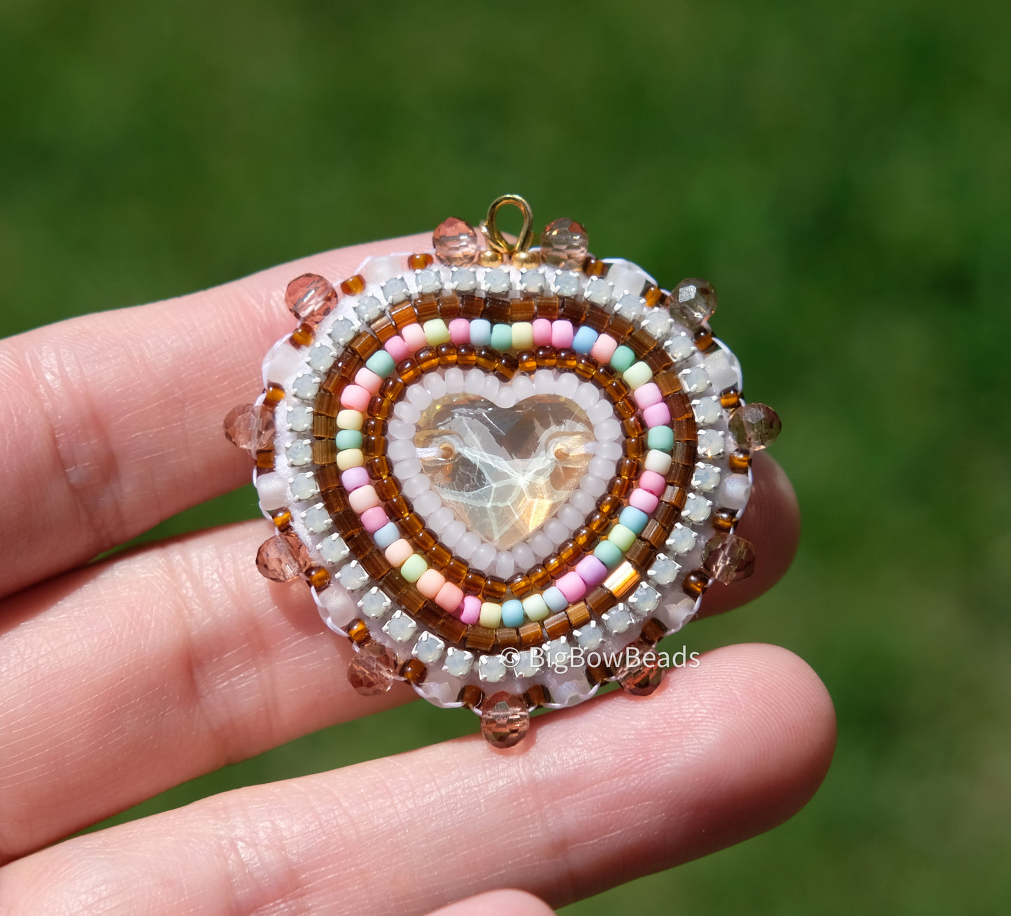 Brown Mocha Heart Earrings