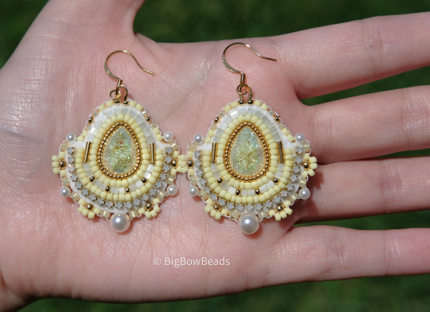 Yellow Icy Crystal Earrings