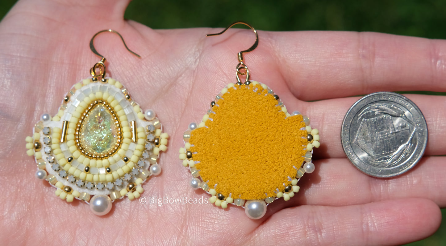 Yellow Icy Crystal Earrings