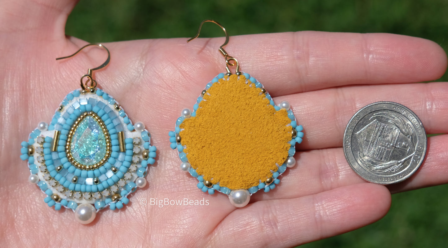 Sky Blue Icy Crystal Earrings