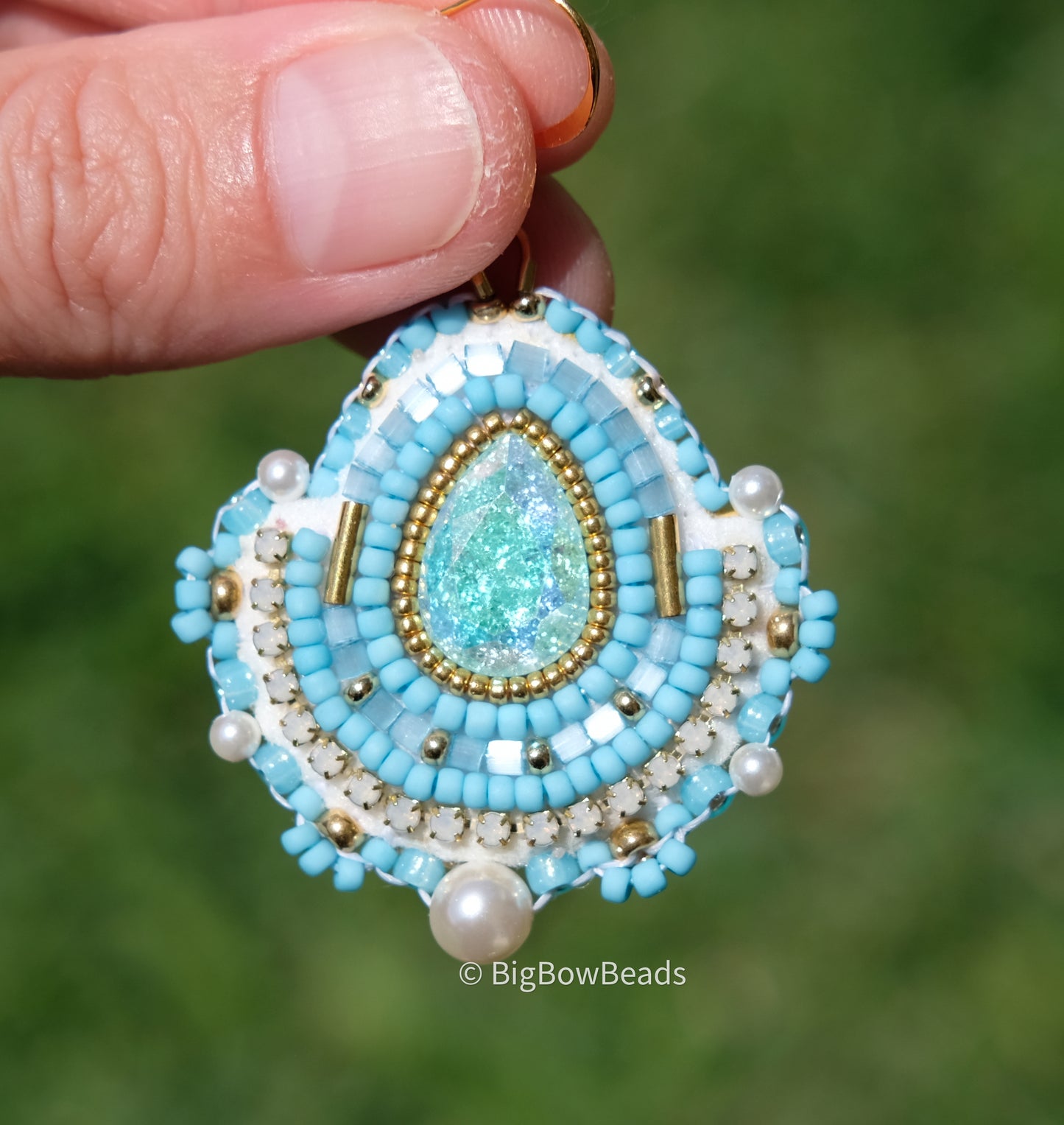 Sky Blue Icy Crystal Earrings