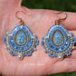 Blue Icy Crystal Earrings