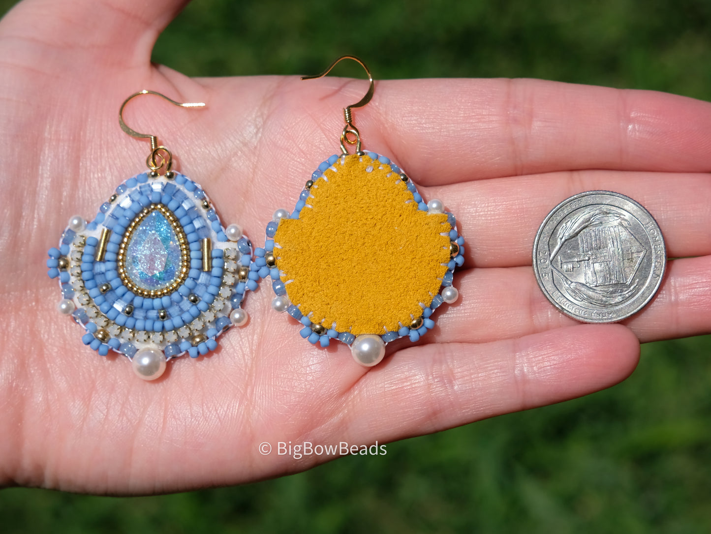 Blue Icy Crystal Earrings