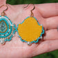 Teal Blue Icy Crystal Earrings