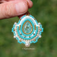 Teal Blue Icy Crystal Earrings