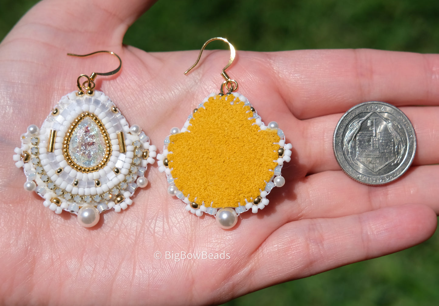 White Icy Crystal Earrings